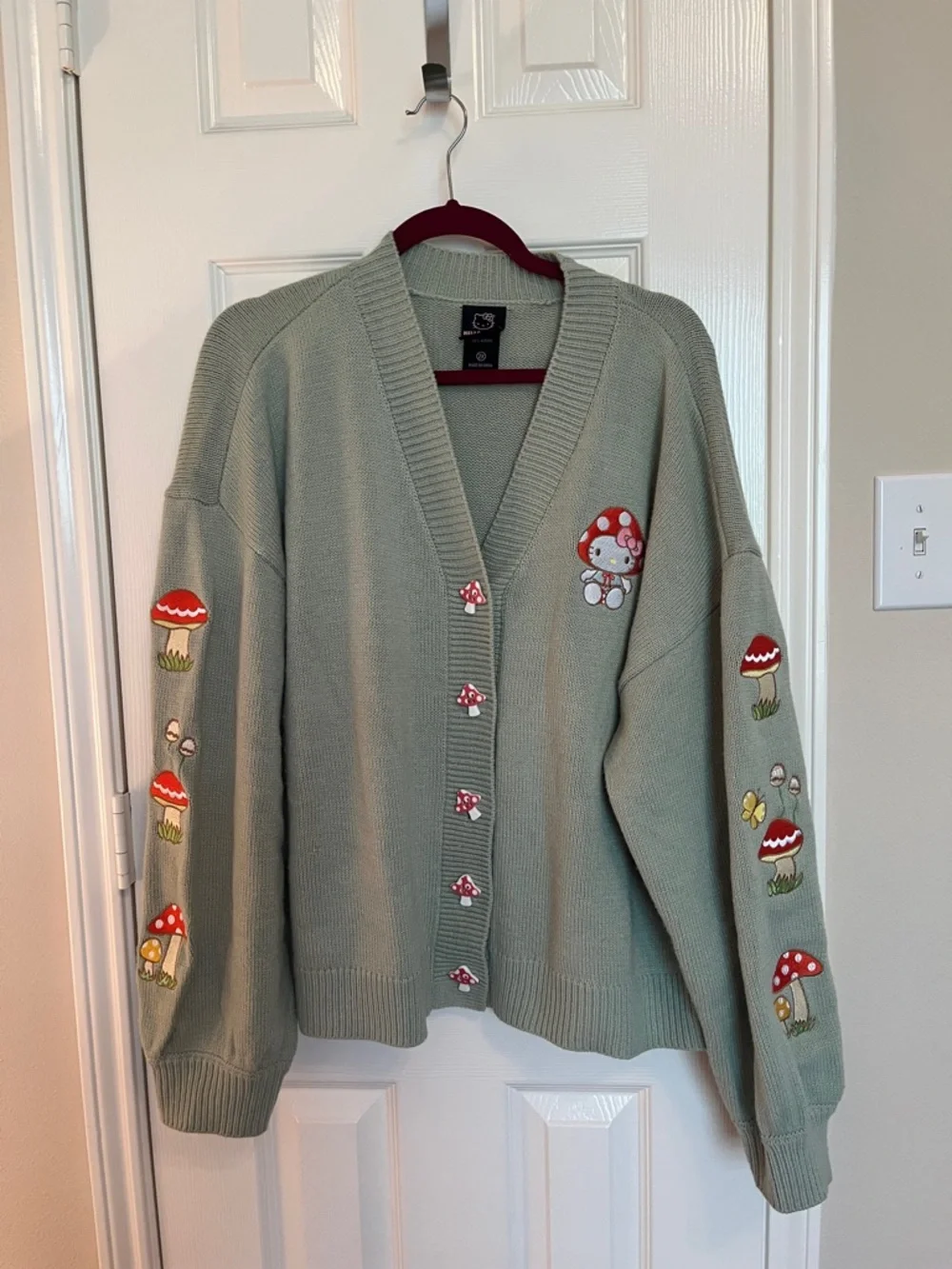 Hello Kitty Mushroom Hot Topic Skimmer Cardigan - Picture 2 of 11